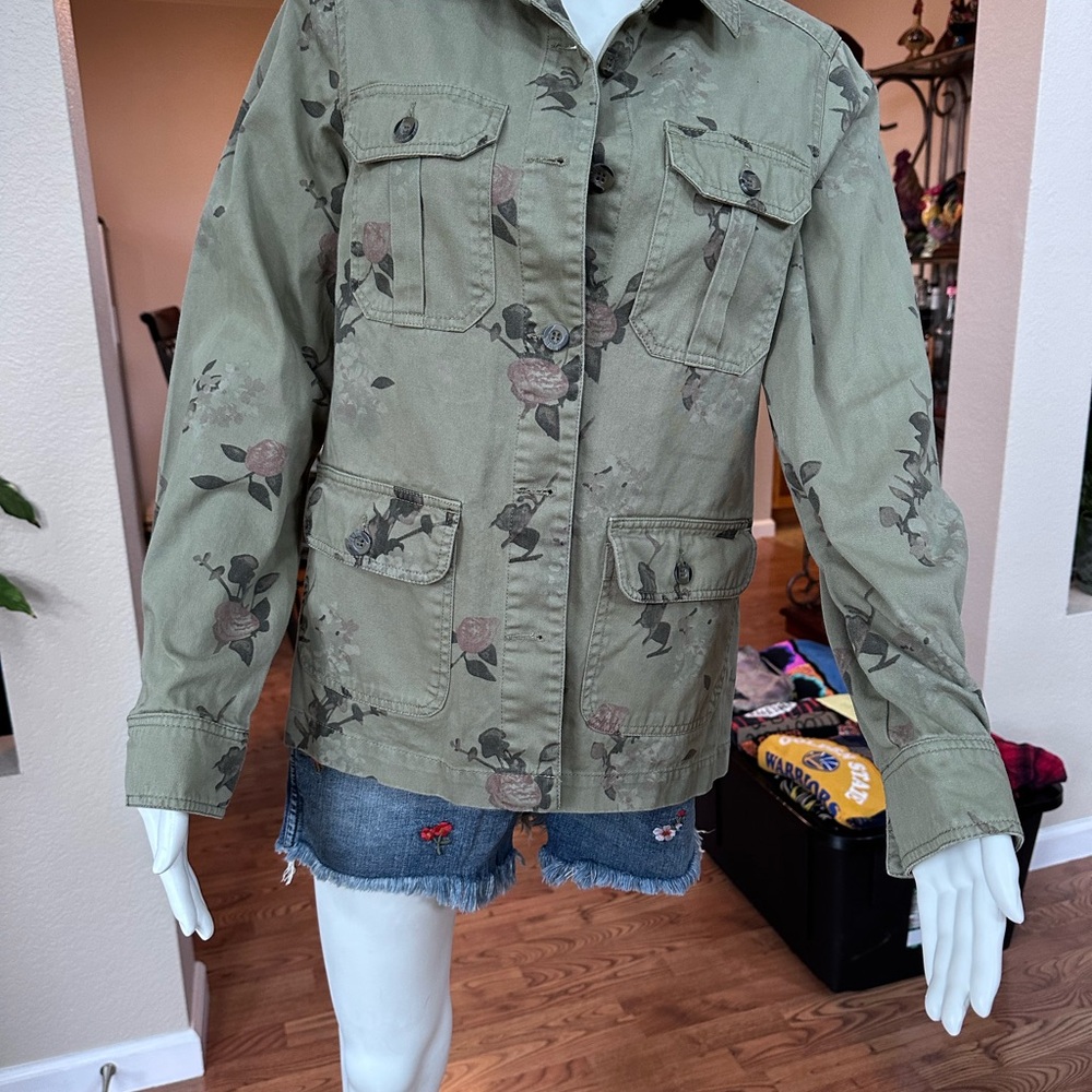 American Rag Green Utility Jacket with Military Style